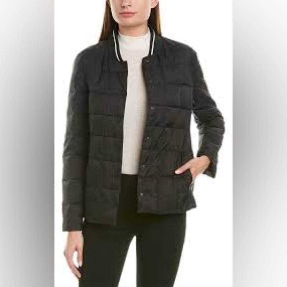 Trina Turk Black Down Puffer Jacket, Size XL